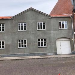 Før maling af facade