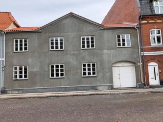 Før maling af facade